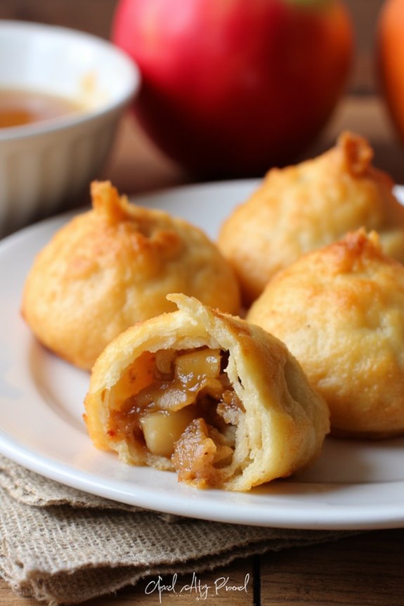 crispy caramel apple bites