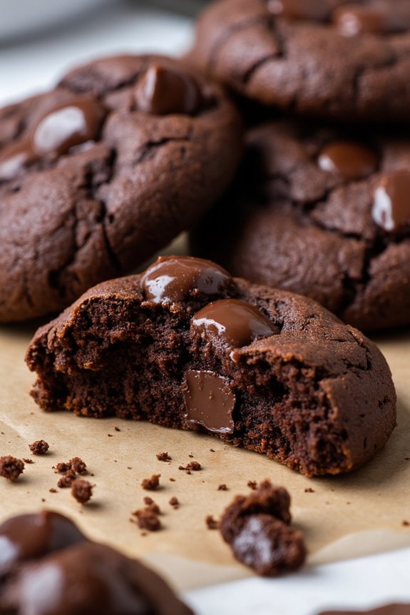 decadent air fried chocolate cookies
