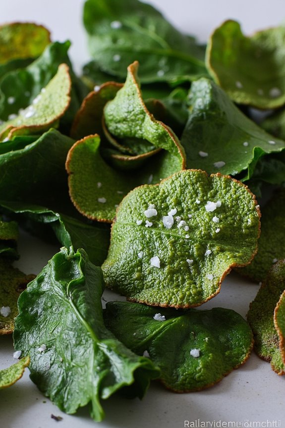 healthy sea salted kale chips