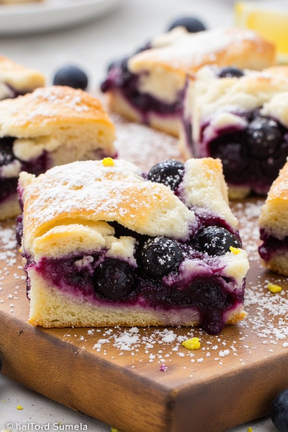 lemon blueberry crescent bars