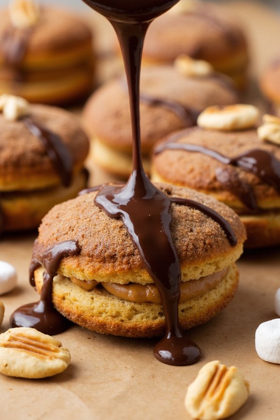 peanut butter chocolate donuts