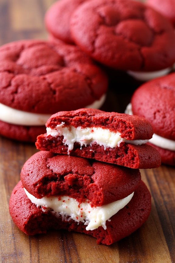 red velvet cream cheese cookies