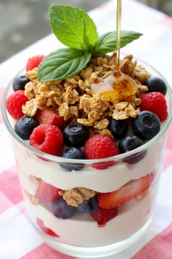 refreshing berry yogurt parfaits
