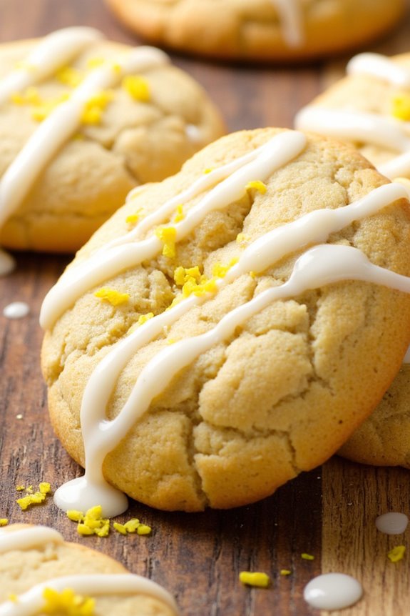 zesty lemon drizzle cookies