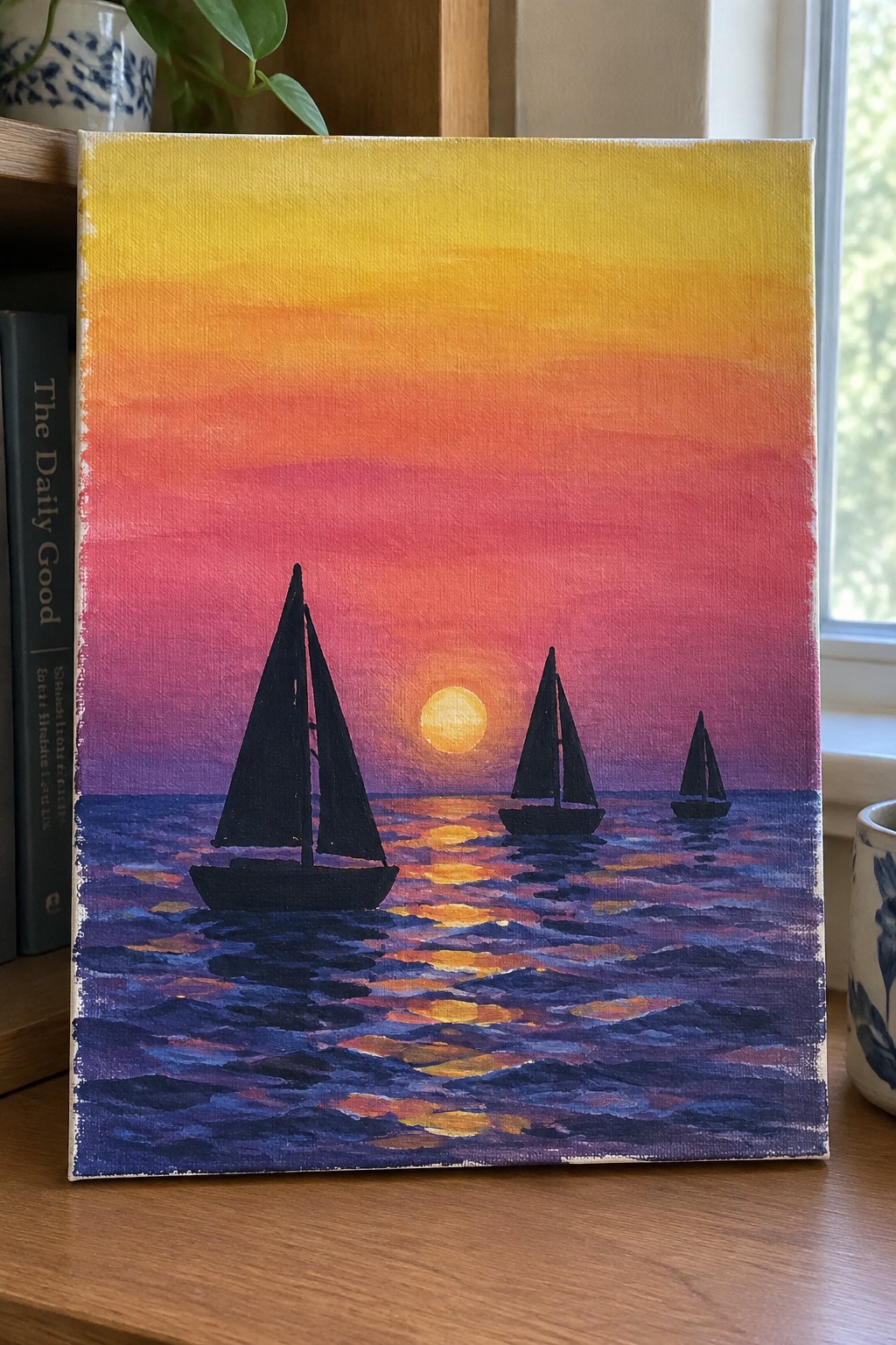 Simple Soft Colour Gradient 19 Acrylic Painting Ideas for Beginners Featuring Sunset Gradients