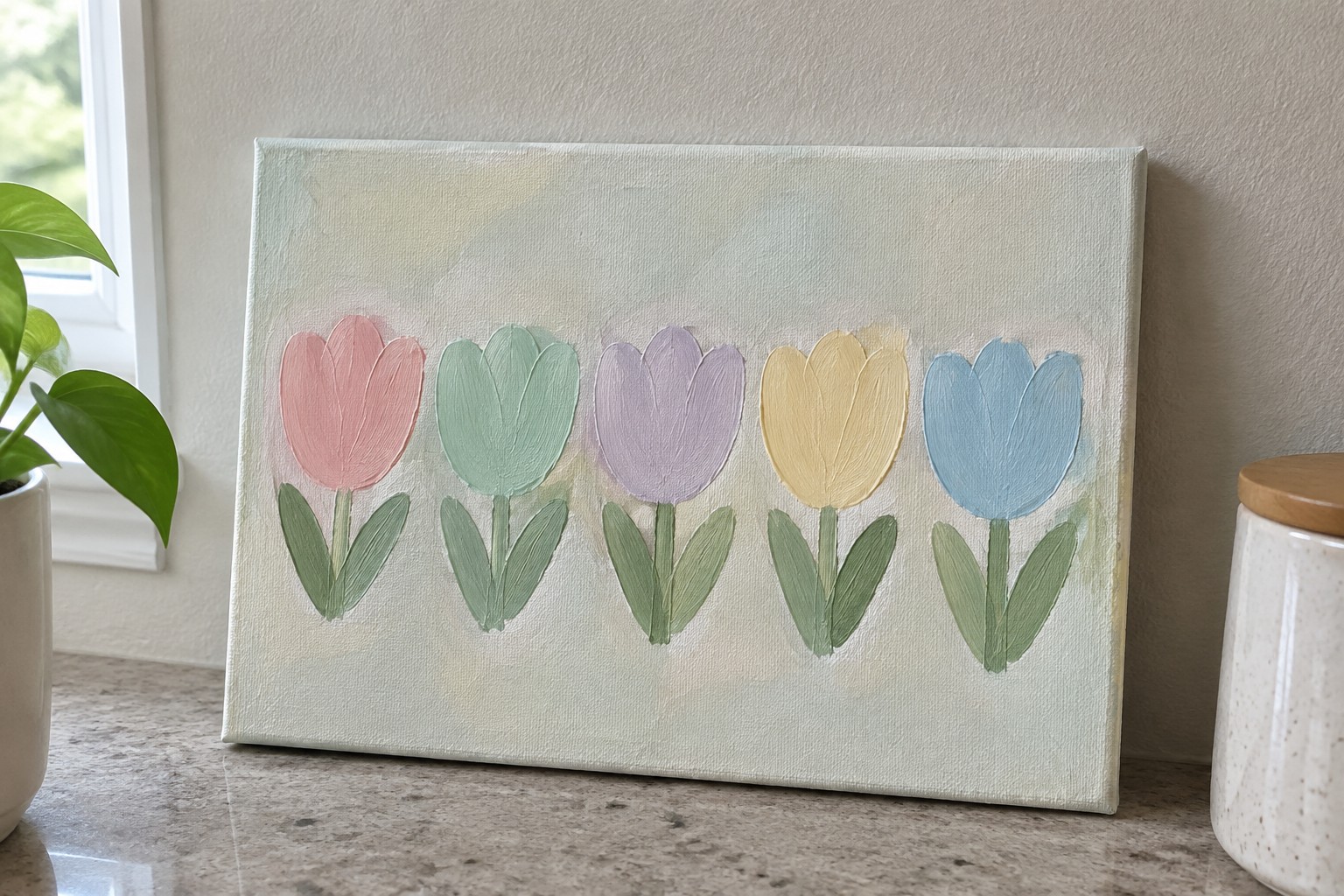 On Without Color 20 Easy Painting Ideas on Canvas in Soft Pastel Colors