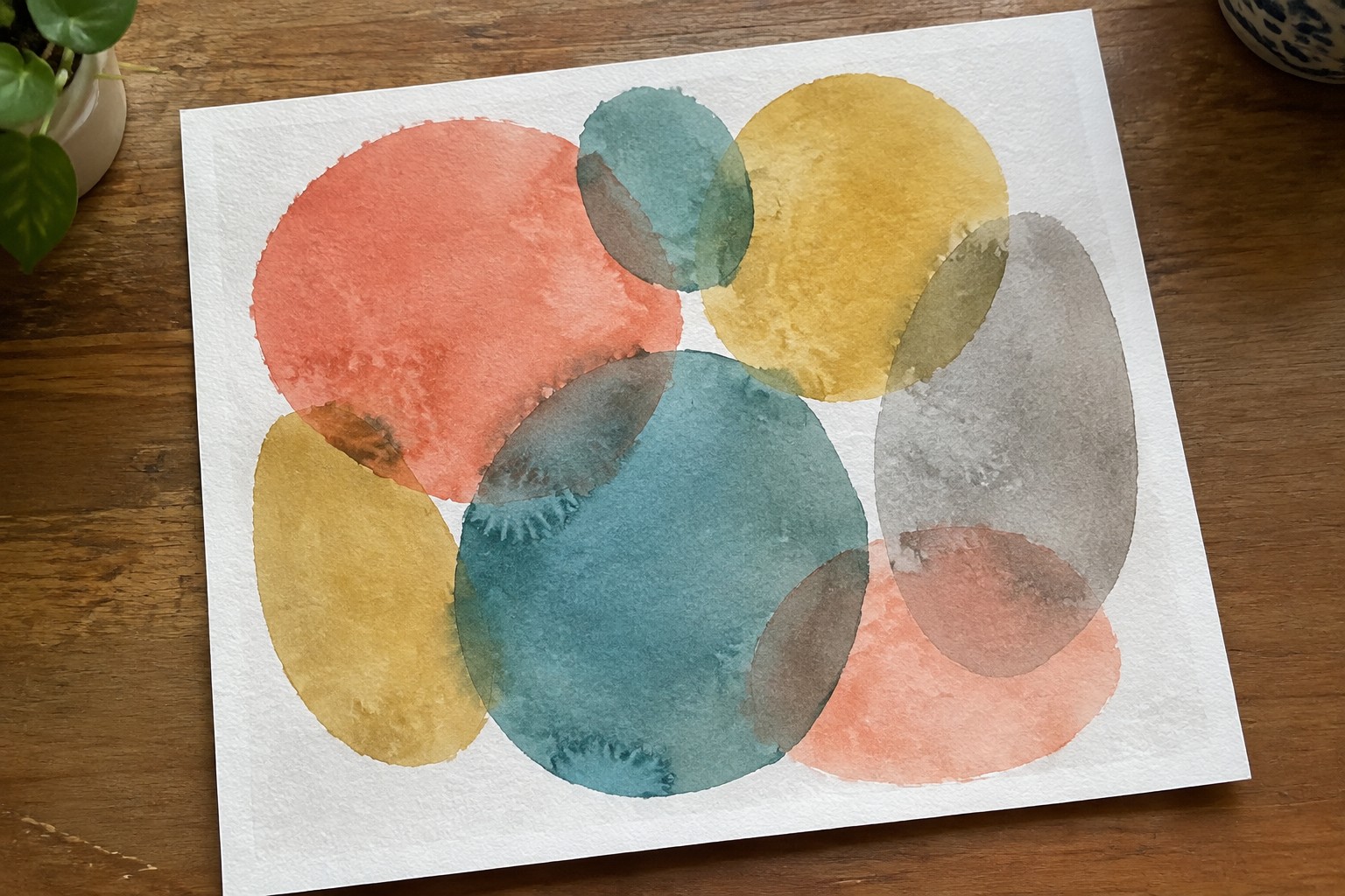 20 Easy Painting Ideas on Paper Using Bold Abstract Shapes