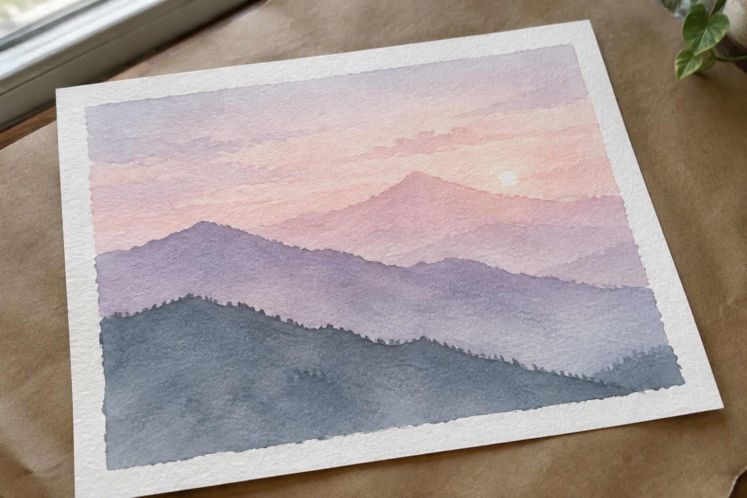 21 Easy Landscape Painting Ideas With Layered Mountain Silhouettes