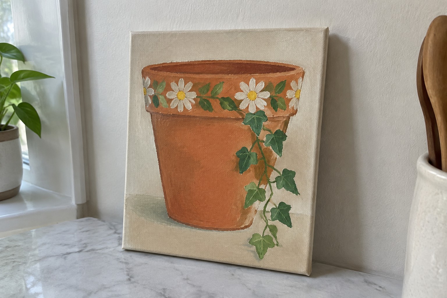 24 Easy Flower Pot Painting Ideas With Botanical Patterns