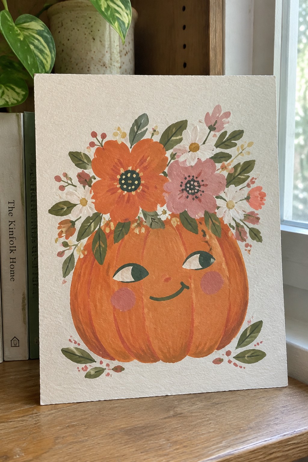 Small Flower Different Color 24 Easy Pumpkin Painting Ideas With Playful Painted Faces